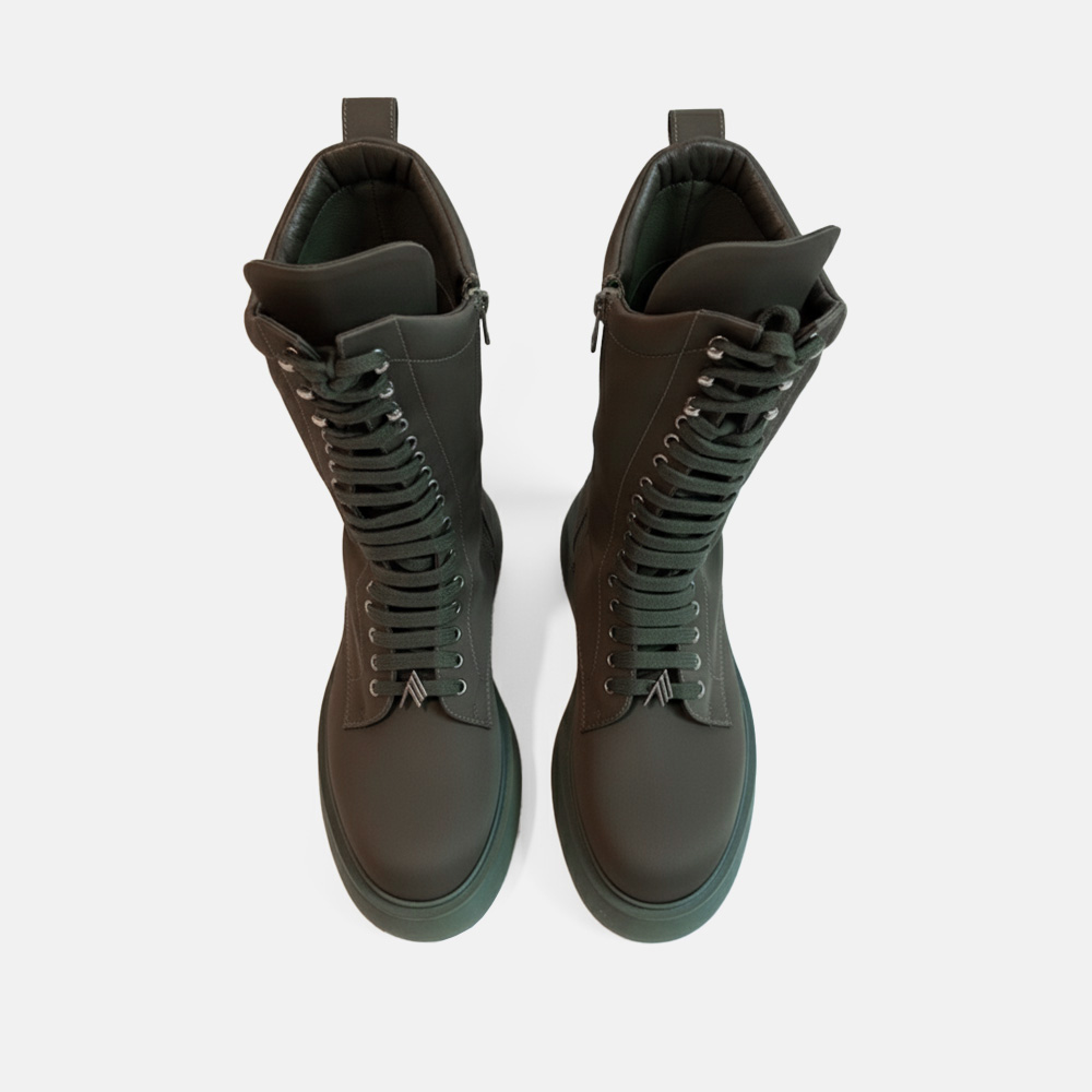 Super Flea Market+The Attico+Green combat boots+Cloudy Zakrocki2